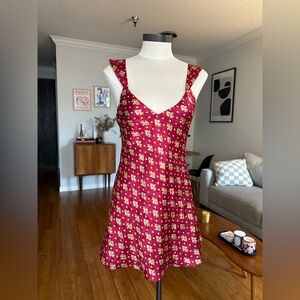 Victoria's Secret Red Floral Mini Dress